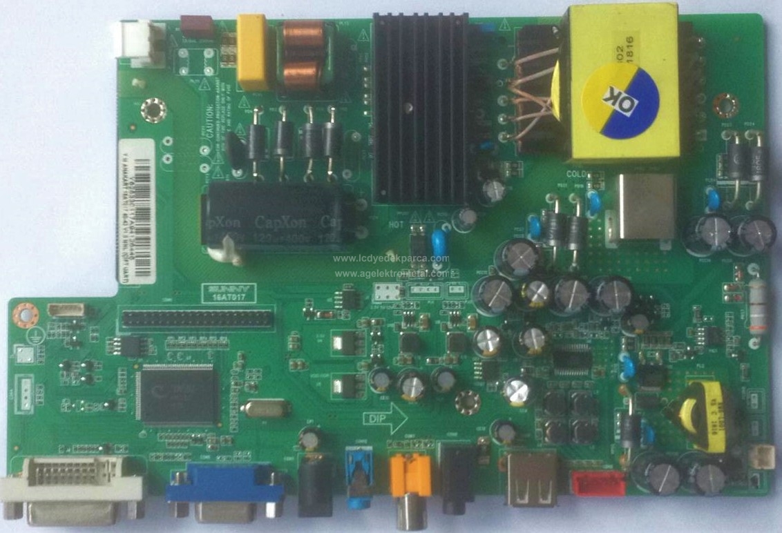 16AT017 , 40-43 , V1.0 , EL40DLK1723 , AX40DAB1705 , 43DLK023 , Main Board , Ana Kart