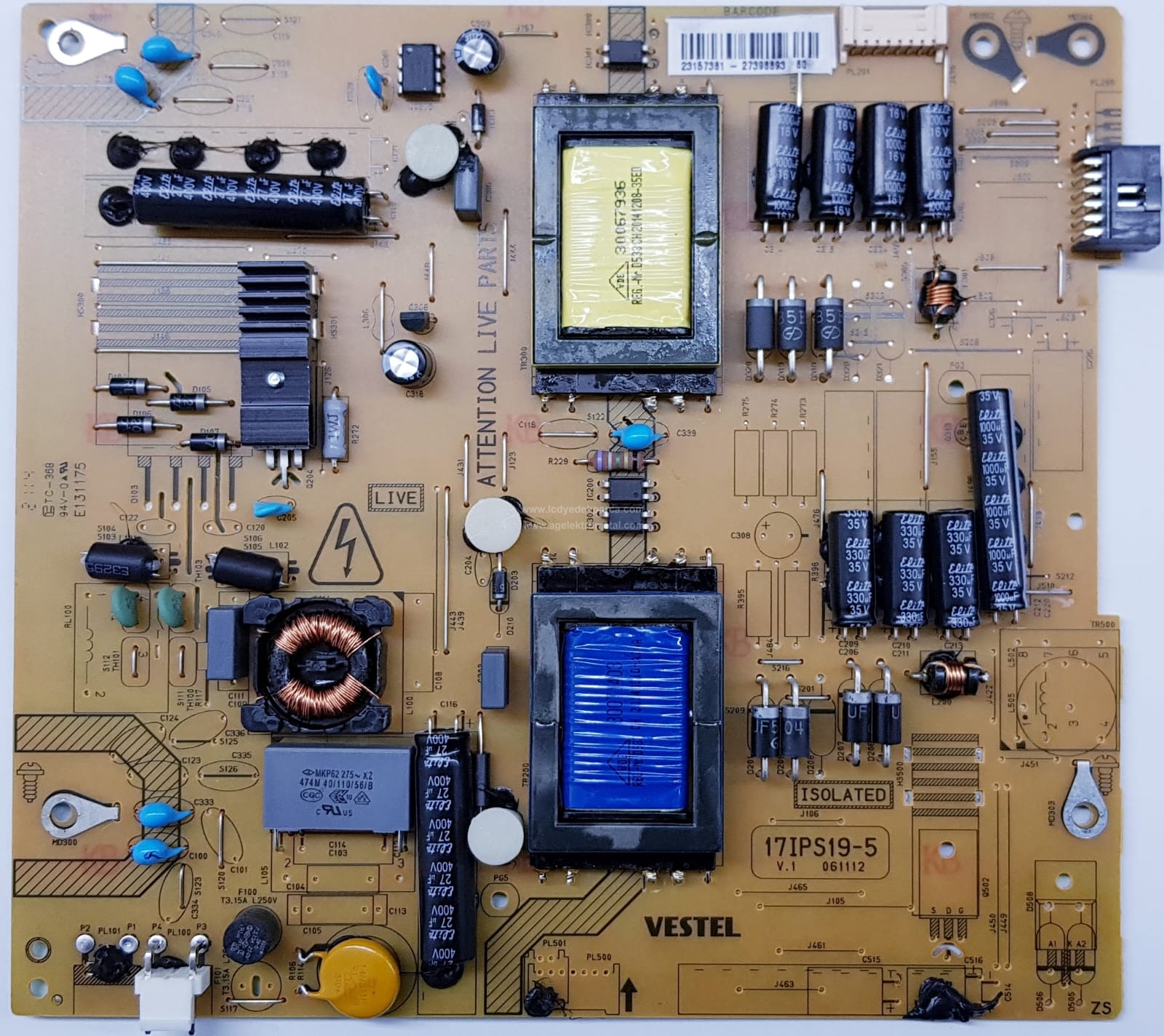 17IPS19-5 , 23157381 , VESTEL , Power Board , Besleme Kartı , PSU