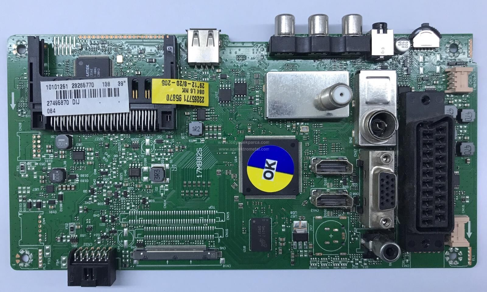 17MB82S , 23265770 , 10099510 , VESTEL , 39HL500 , VES390UNDA-2D-N02 , Main Board , Ana Kart