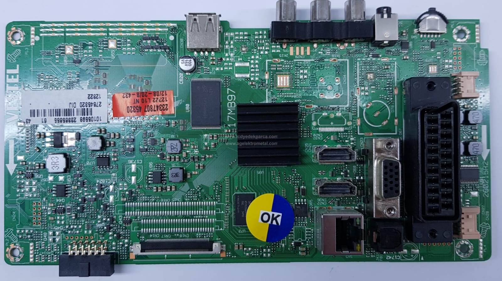 17MB97 , 10105804 , 23365655 , VESTEL , VES430UNDL-2D , 43R6000 , Main Board , Ana Kart