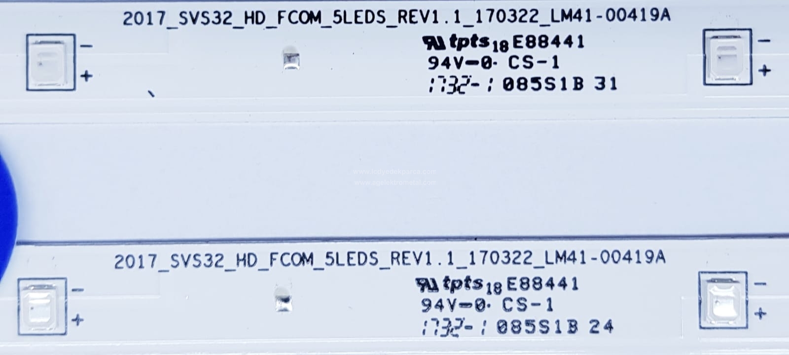 2017_SVS32_HD_FCOM_5LEDS_REV1.1 , 170322_LM41-00419A , UE32K4000 , CY-JM032AGHV3V , CY-JM032AGHV3H , BN95-04266C , 2 ADET LED ÇUBUK