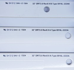 32 DRT3.0 REV0.9 A-TYPE , 6916L-2223A , 32 DRT3.0 REV0.9 B-TYPE , 6916L-2224A , EAY62334001 , EAY62334002 , UOT_A , UOT_B , LG , NC320DUN , 3 ADET LED ÇUBUK - 2