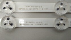 32 NDV REV1.1 , VESTEL , 32SD5500 , 32R4010 , 32R4011 , 32R4012 , 32R4020 , 32H8400 , VES315WNDB-2D-N02 , VES315WNDS-2D-N13 , 2 ADET LED ÇUBUK - 2