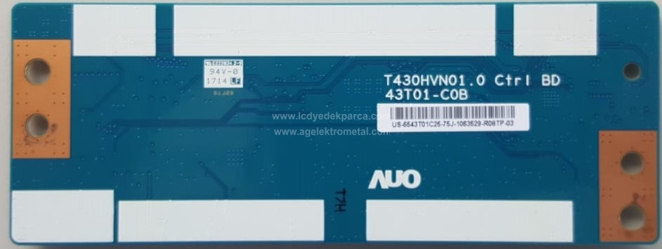 43T01-C0B , T430HVN01.0 , VES430UNDL-2D-N12 , T430HVN01 , 057D43B27C , 43CLE5545BG , Logic Board , T-con Board