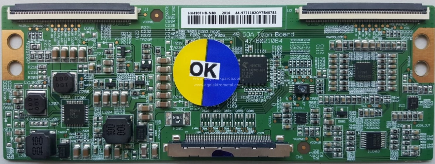 47-6021064 , HV490FHB-N80 , BOE , TPT490F2-FHBN0.K , 49PFS4131 , Logic Board , T-con Board