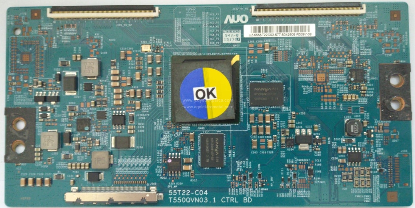 55t22-c04 , T550qvn03.1 , Ctrl Bd , Uz-5555t22c02-577-5042605-r039y-08 , Logic Board , T-con Board