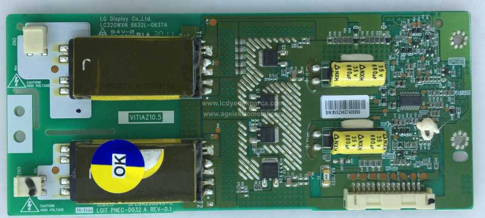 6632l-0637a , 3pega20004a-r Rev0.1 , Lc320wxn Sc A2 , Lg , Inverter Board