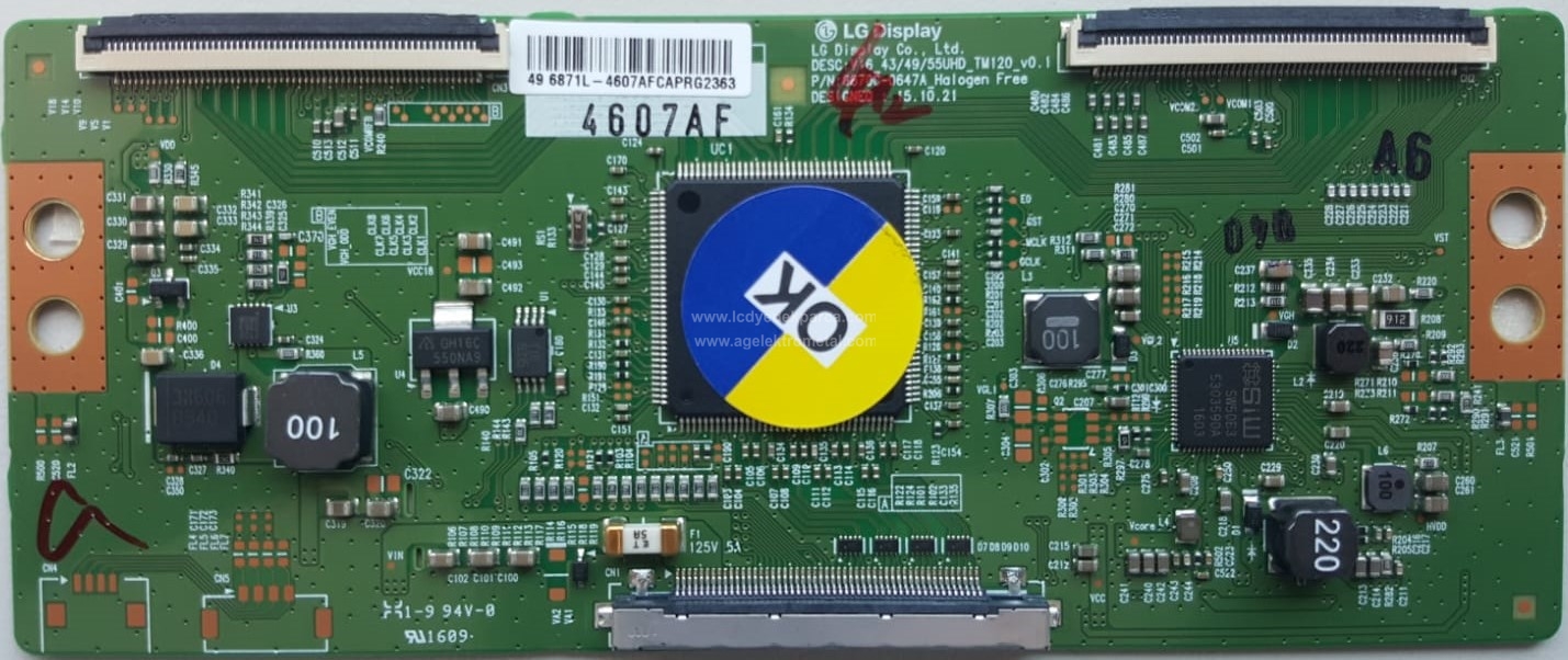 6870C-0647A , LG , LC550EGE FJ M3 , NC490DGE , 49UH610 , Logic Board , T-con Board