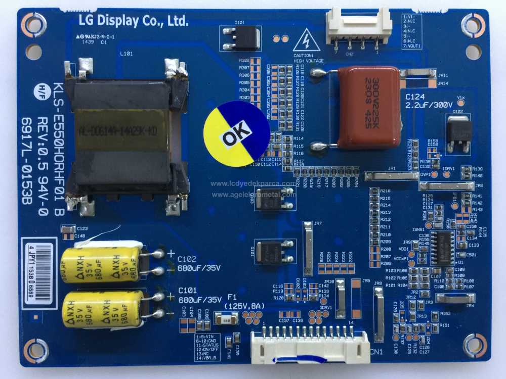 6917l-0153b , Kls-e550horhf01 B , Lc550dun Pg P1 , Lg , Led Driver Board , Led Sürücü Kartı