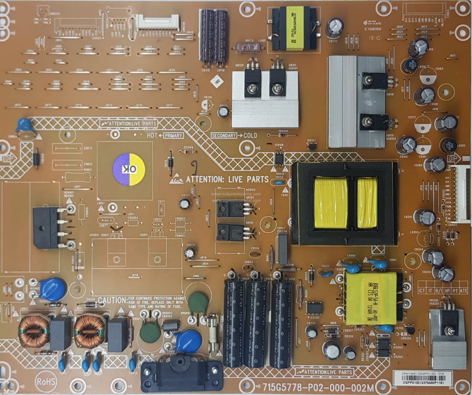 715G5778-P02-000-002M , PHILIPS , TPT460H1-HM01 , 46PFL3108 , Power Board , Besleme Kartı , PSU