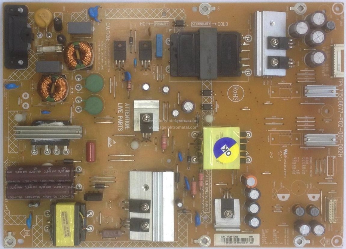 715g6677-p02-001-002h , Phılıps , 43puk4900 , Tpt430u3 , Power Board , Besleme Kartı , Psu