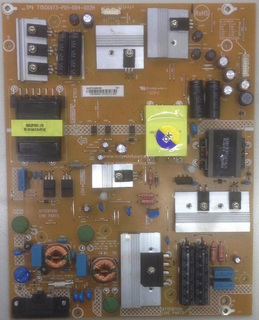 715G6973-P01-004-002H , PHILIPS , 49PUK7100 , LC490EQE FH P1 , Power Board , Besleme Kartı , PSU