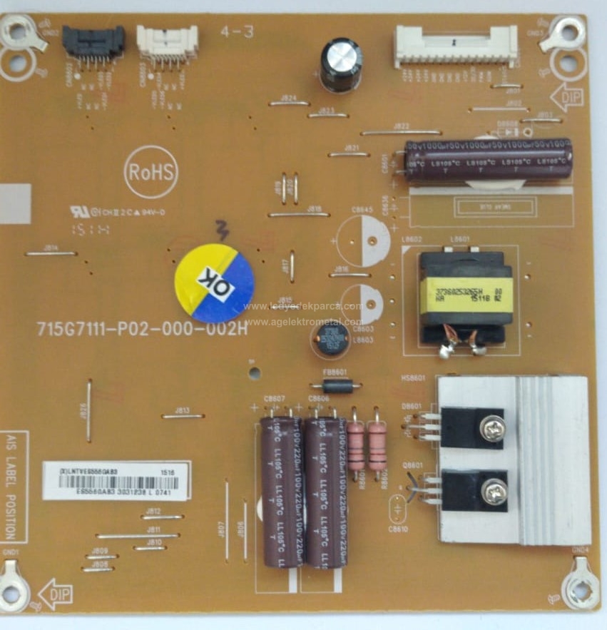 715G7111-P02-000-002H , LC490EQE , 49PUK7100 , 55PUK7100 , LC55EQE FH P1 , Led Driver Board , Led Sürücü Kartı