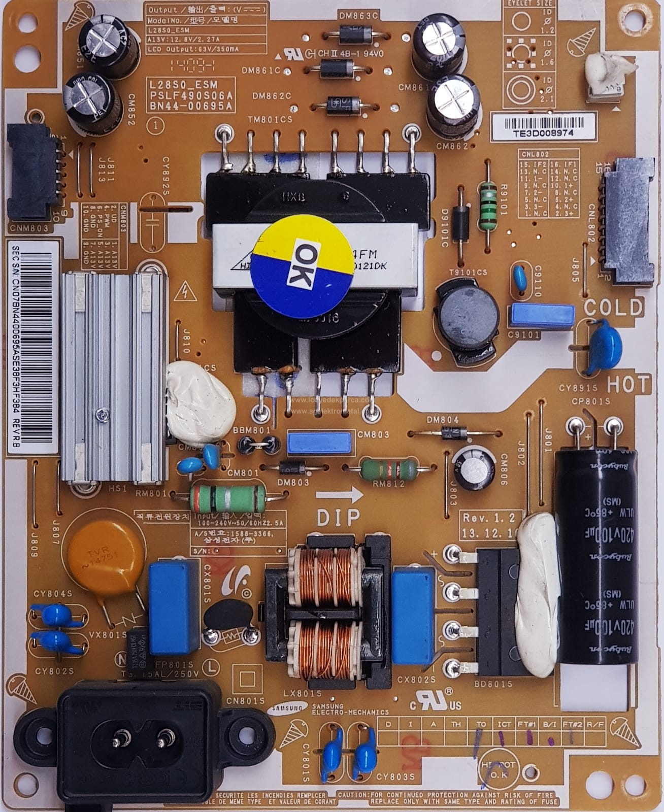 BN44-00695 , A , SAMSUNG , HH028AGE-R1 , T28D310EW , Power Board , Besleme Kartı , PSU