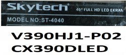CMO , V390HJ1-P02 , CX390DLEDM , SKYTECH , ST-4040 , IC-A-CNT39D358 , 5 ADET LED ÇUBUK - 2