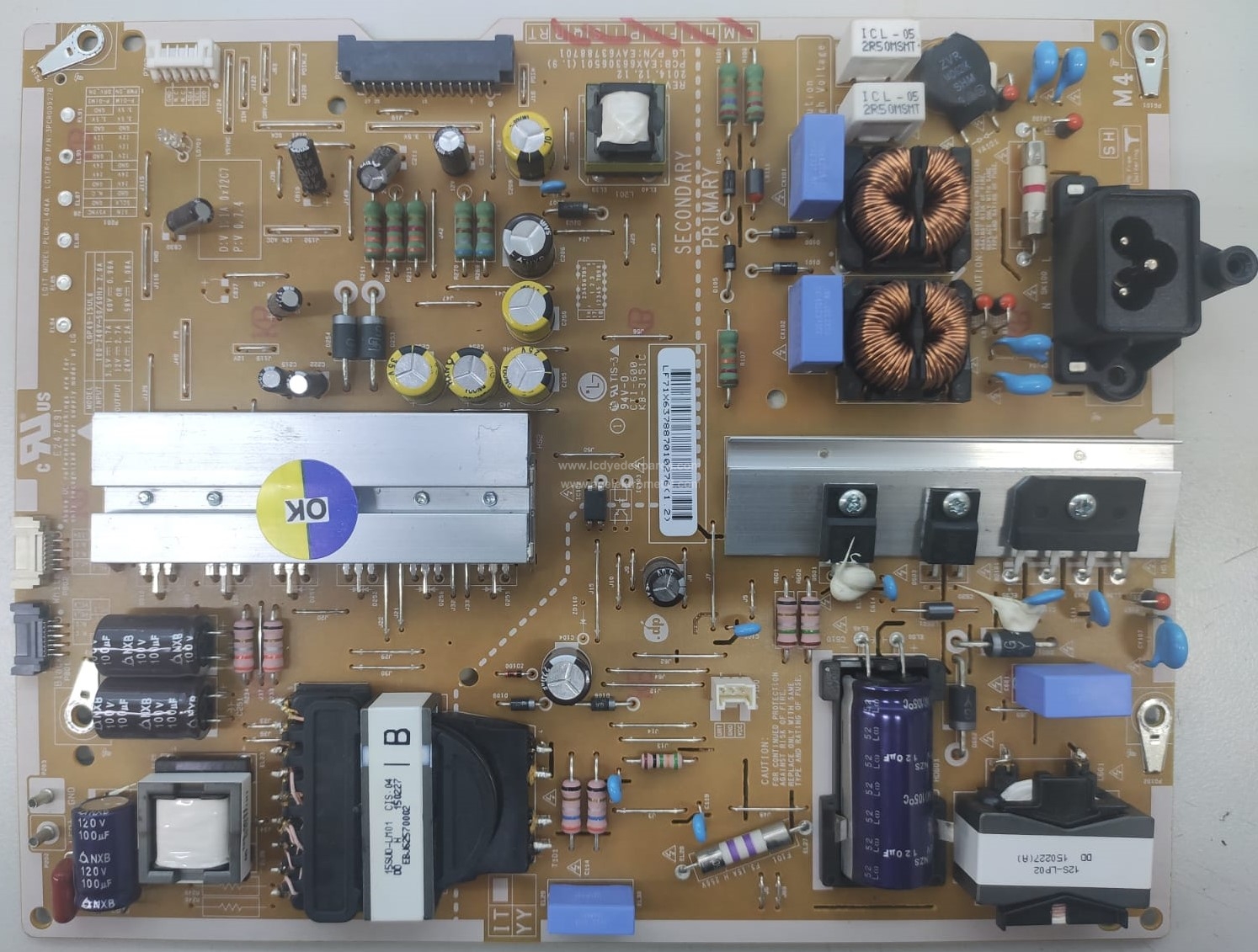 EAX66306501 , (1.8) , EAY63788701 , LGP49-15UL6 , LG , LC490EQE XH F1 , 49UF8507 , Power Board , Besleme Kartı , PSU
