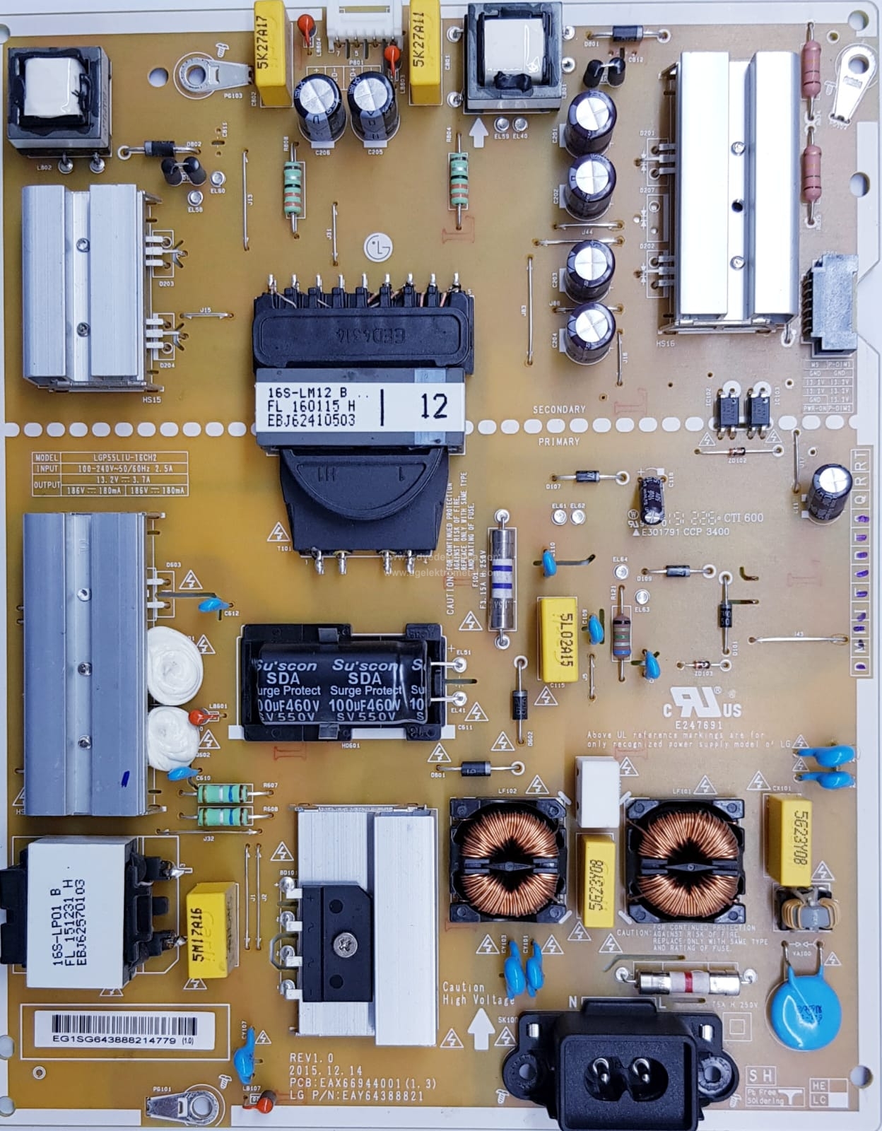 EAX66944001 , (1.3) , EAY64388821 , 55UH6150 , LC550EGE FJ M3 , LC550EGE FJ M4 , 55UH605 , Power Board , Besleme Kartı , PSU