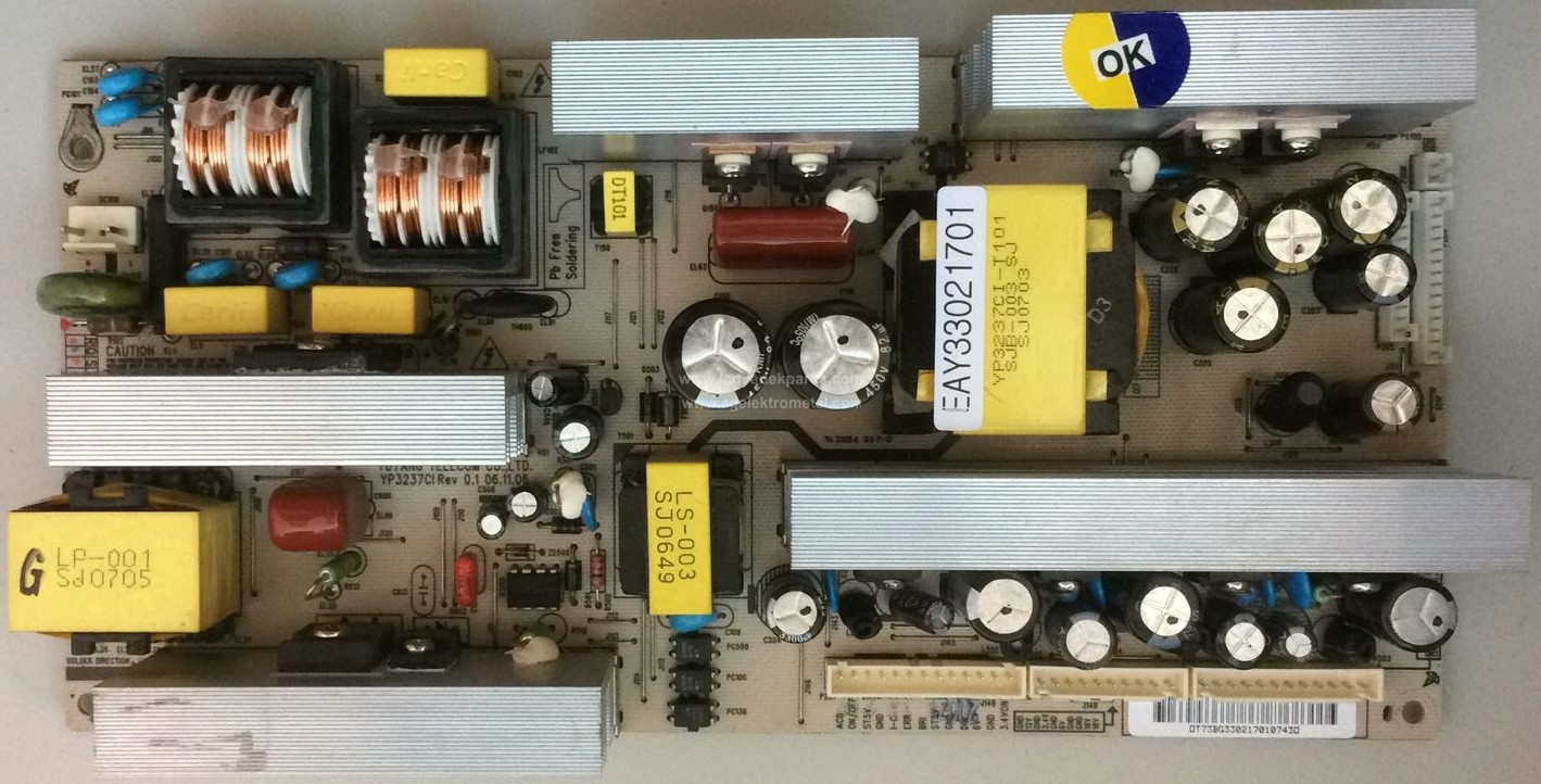 EAY33021701 , YP3237CI , LG , 32LE2R , LCD , T370XW01 V1 , HD READY , Power Board , Besleme Kartı , PSU