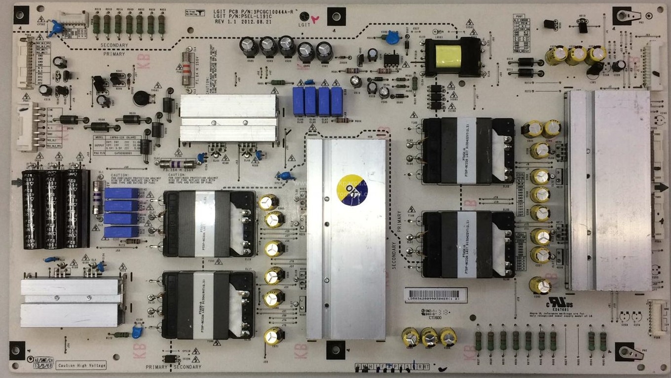 EAY62809903 , LPG84-12S , 3PCGC10044A-R , PSEL-L191C , LG , 84LM9600-UA , Power Board , Besleme Kartı , PSU