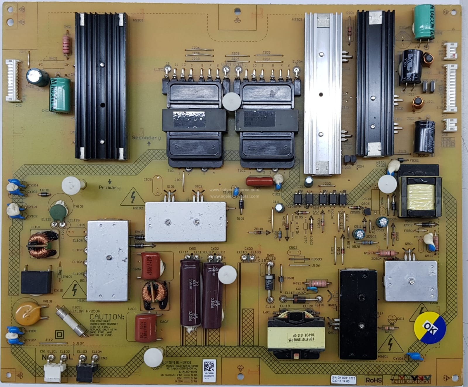 FSP181-3F01 , VXZ910R , ARÇELİK , LC470EUN-SF-F1 , Power Board , Besleme Kartı , PSU