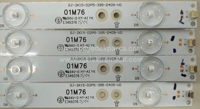 GJ-2K15-D2P5-395-D409-V0 , PHILIPS , 40PUK6400 , TPT400UA-DJQS5.N , REV:SM1A , 4 ADET LED ÇUBUK