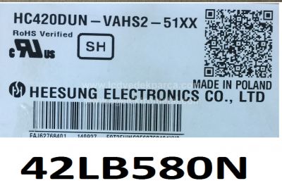 LG , HC420DUN-VAHS2-51XX , LC420DUE FG A3 , T420HVJ01.0 , 42LB580N , 42LB582V , 42LF650 , 42LB652V , 42LB620V , 42LF580 , LG Innotek DRT 3.0 42_A type , B type , 8 ADET LED ÇUBUK