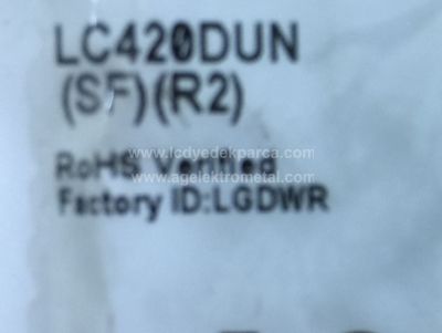 LG , LC420DUN SF R2 , AXEN , SN042DLD12AT050-A3DFM , 6916L-1412A , SN042DLD12AT022-SMF , AX042DLD12AT022-TMF , WN042DLD12AT050-OFM , SN042DLD12AT022-SM3DF , SN042DLD12AT070-ATFM , SN042DLD12AT050 , SN042DLD12AT050-AFM , AX042DLD12AT070-ATFM , AX042DL