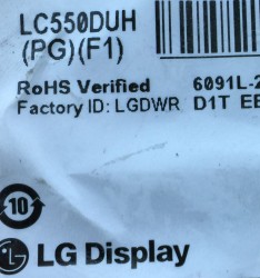 LG , LC550DUH PG F1 , 55LB670V , 55LB730 , 55 V14 SLIM DRT REV0.0 , 6916L-1741A , 6916L-1743A , 6916L-1629A , 6916L-1630A , 12 ADET LED ÇUBUK - 3