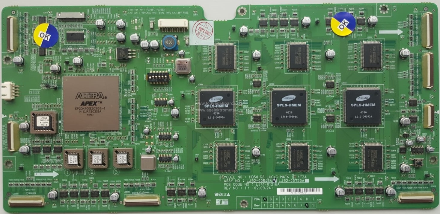 LJ92-00645A , SAMSUNG , PS-50P3H , S50HW-XD02 , Logic Board , T-Con Board