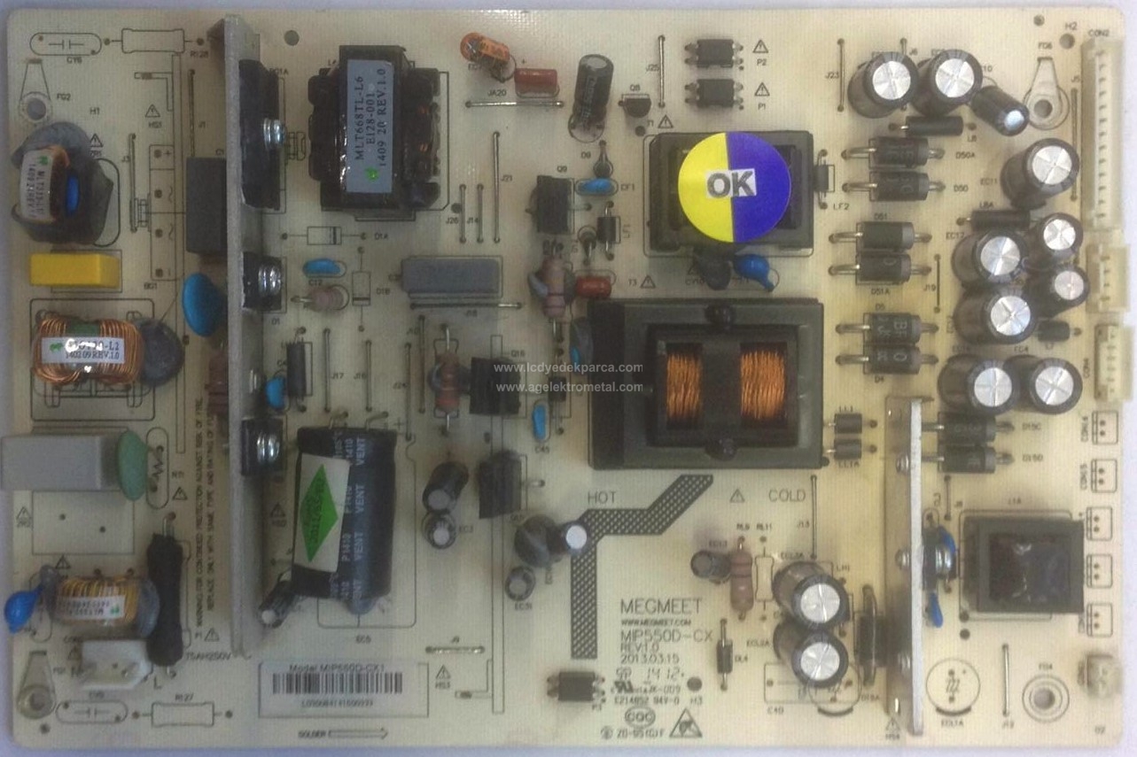 MIP550D-CX , REV:1.0 , SKYTECH , ST-5040 , CX500DLEDM , Power Board , Besleme Kartı , PSU