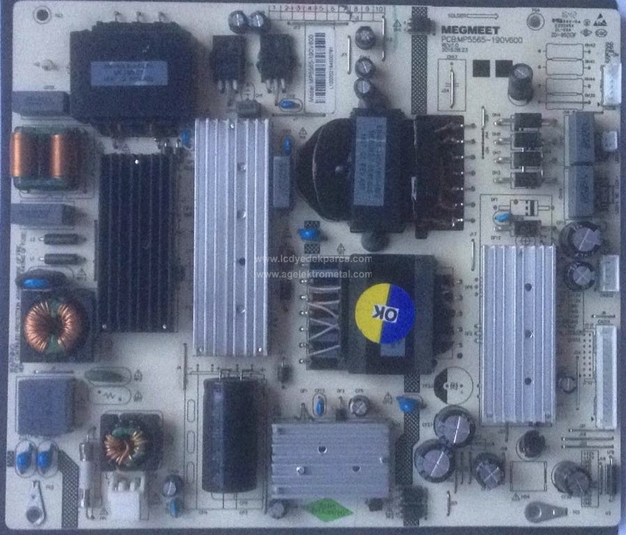 MP5565-190V600 , REV:1.0 , SUNNY , CX550DLEDM , SN055JDU851-2H , AX55CRE88 , SN55CRE88 , AX055LDJRXCV48 , SN055LDUCV68H , Power Board , Besleme Kartı , PSU
