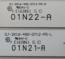 PHILIPS , TPT490U2-EQLSH   A.G , 49PUS6401 , 49PUS6561 , GJ-2K16-490-D712-P5-R , GJ-2K16-490-D712-P5-L , 49PUS6101 , 14 ADET LED ÇUBUK - 2