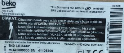 SAMSUNG , 14Y_GA_40FMB7S4LV0.2 , BEKO , B40-LB-5433 , SAMSUNG_2013ARC40_3228N1_5_REV1.0_140509 , 8 ADET LED ÇUBUK