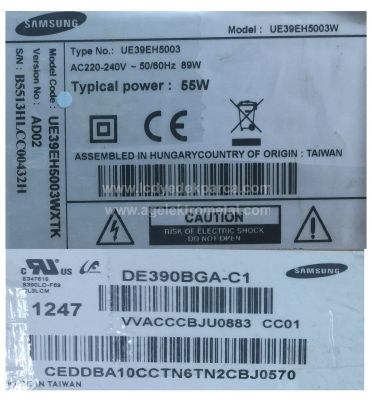 SAMSUNG , DE390BGA-C1 , UE39EH5003 , D1GE-390SCA-R1 , 39-3535LED-60EA-L , D1GE-390SCB-R1 , 39-3535LED-60EA-R , 10 ADET LED ÇUBUK