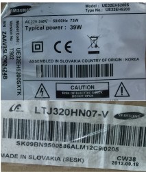SAMSUNG , LTJ320HN07-V , UE32EH5200 , D1GE-320SC1-R3 , 4 ADET LED ÇUBUK - 2