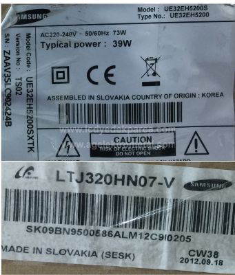 SAMSUNG , LTJ320HN07-V , UE32EH5200 , D1GE-320SC1-R3 , 4 ADET LED ÇUBUK