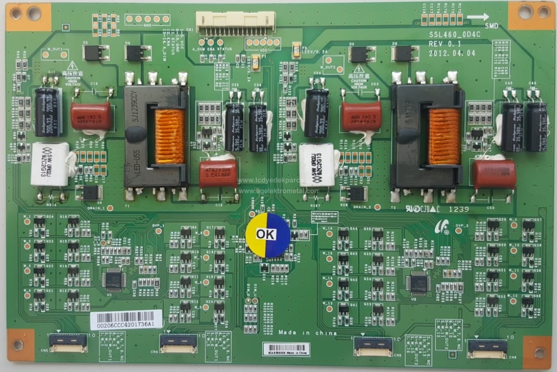 SSL460_0D4C , REV 0.1 , LTI460HN01 , LH46CPPLBB , Led Driver Board , Led Sürücü Kartı