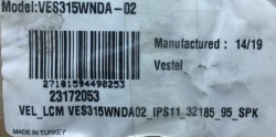 VESTEL , VES315WNDA-02 , VES315WNDB-2D-N02 , 32HA5000, VESTEL 32 inch REV0.2 , 2 ADET LED ÇUBUK - 2