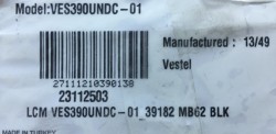VESTEL , VES390UNDA-01 , 39182 SATELLITE , VESTEL REV0.2 , C TYPE , 5 ADET LED ÇUBUK - 2