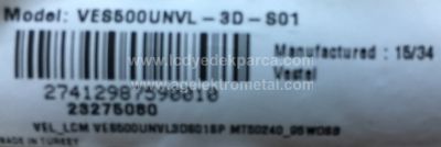 VESTEL , VES500UNVL-3D-S01 , VES500UNVL-S01 , VES500UNVA-2D-S01 , 50PF7175B , 50inch 7020PKG 72EA REV1.0 , REV 0.4 1 ADET LED ÇUBUK