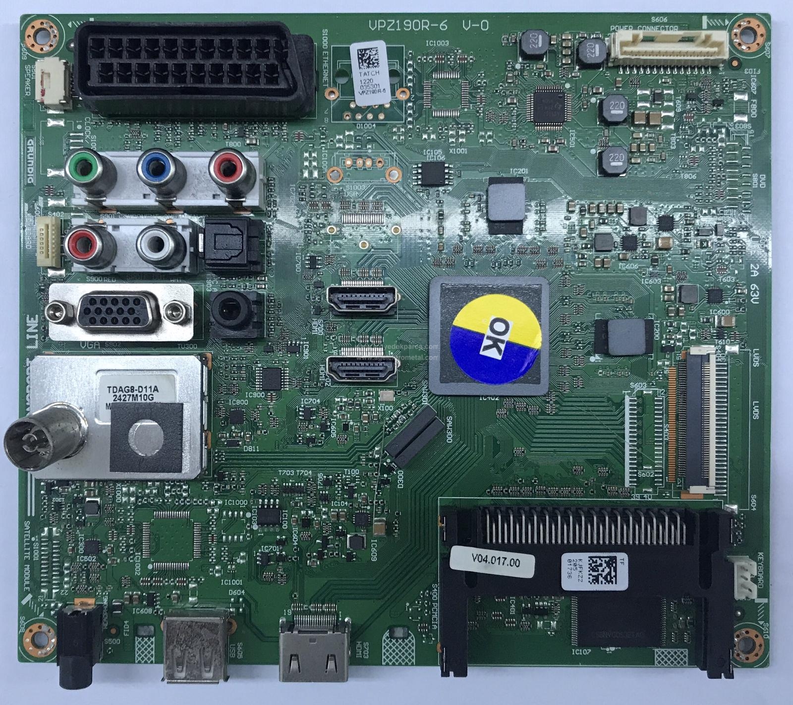 VPZ190R-6 , KJFKZZ , ARÇELİK , LC320EUN-SD-V1 , 32VLE6142 , Main Board , Ana Kart