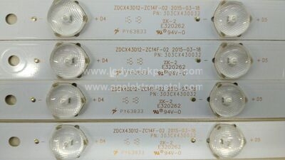 ZDCX43D12-ZC14F-01 , ZDCX43D12-ZC14F-02 , 303CX430032 , CX430M02 , SANYO , CX430DLEDM , 4 ADET LED ÇUBUK